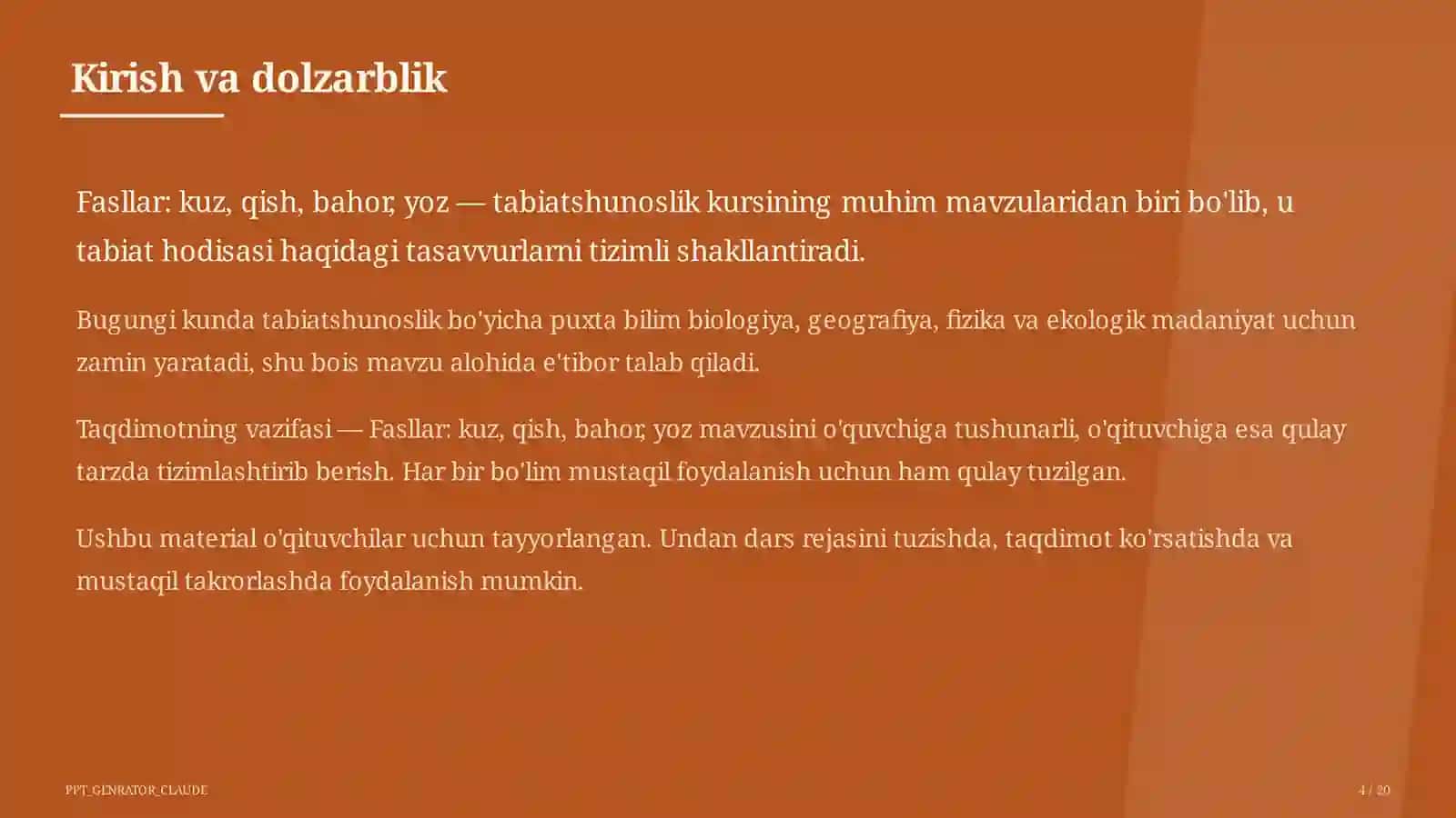 Tabiatshunoslik (1–4) 4