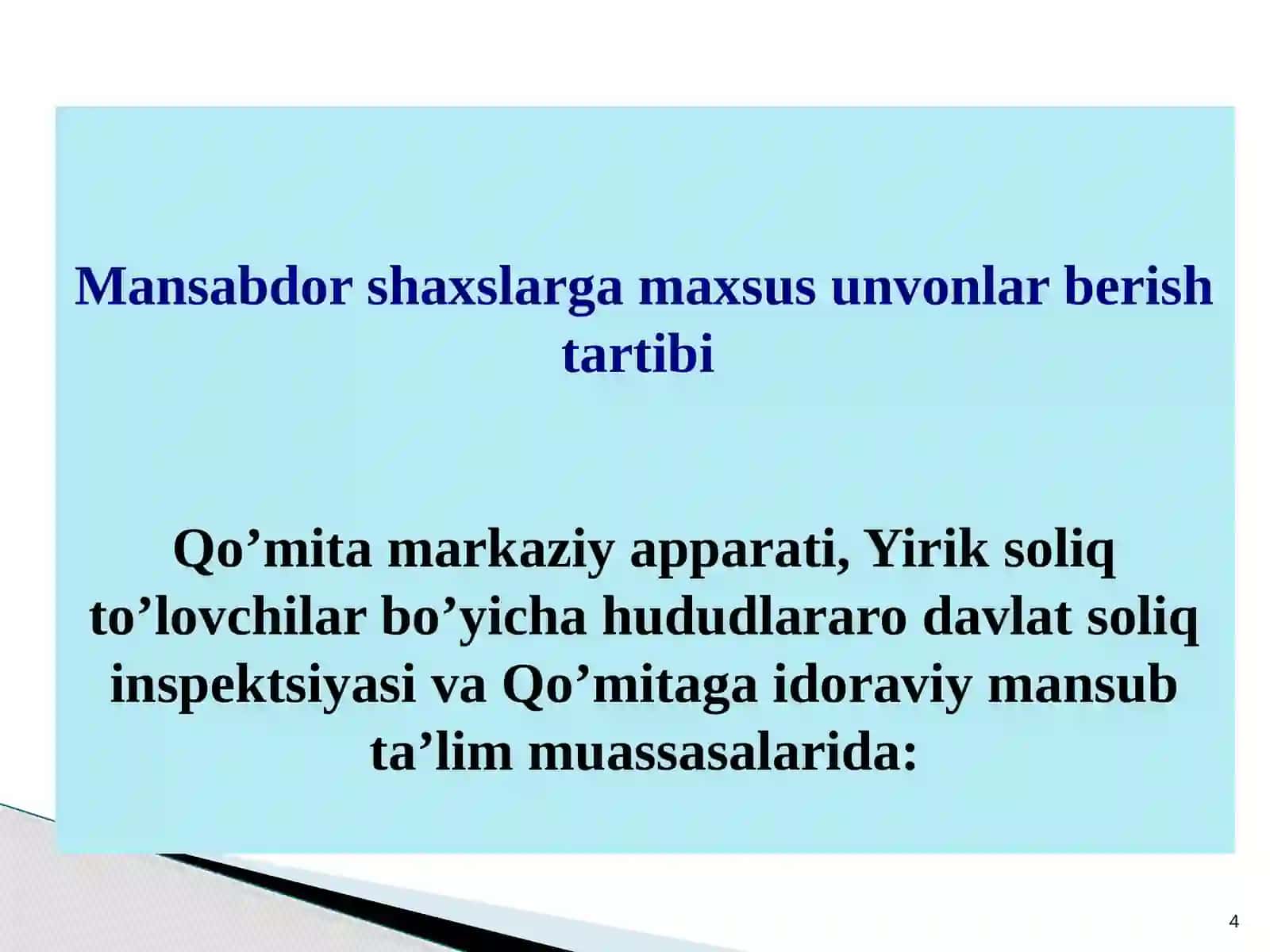 Soliq ma’murchiligini amalga oshirishda Davlat soliq xizmati organlarining roli 4