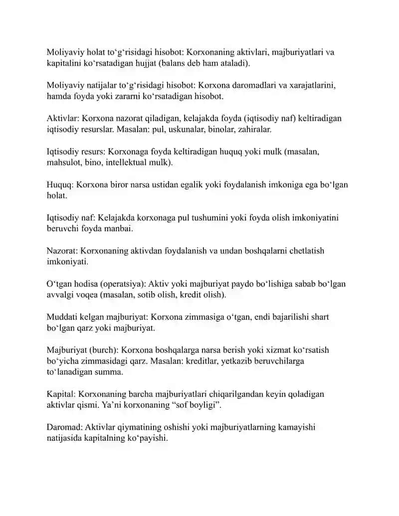 Moliyaviy hisobotning kanseptual asoslar 4
