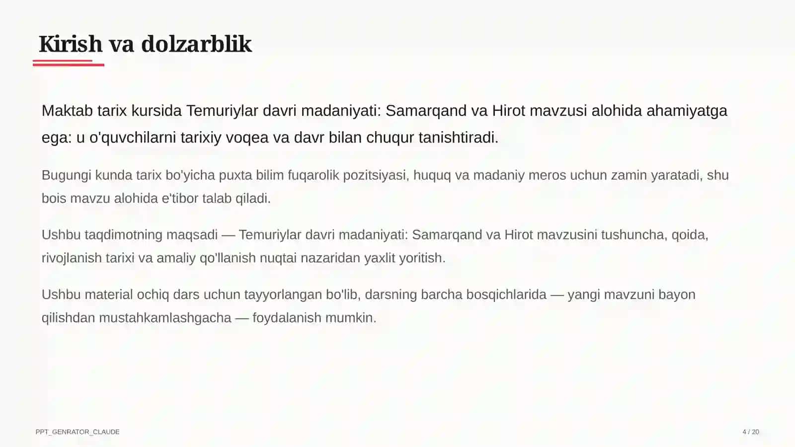 Temuriylar davri madaniyati: Samarqand va Hirot (8-sinf) 4