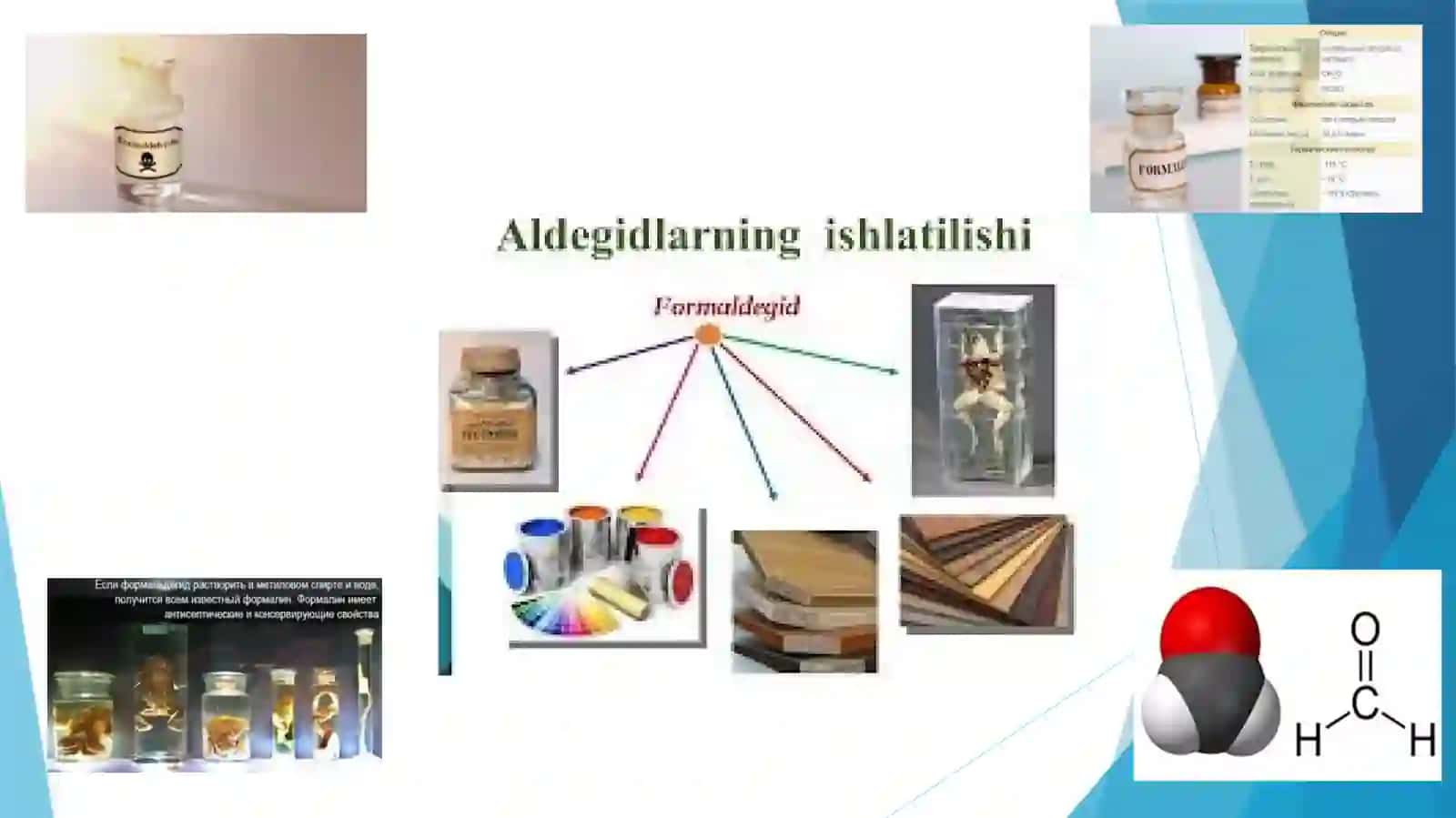 Aldegidlarning fizik va kimyoviy xossalari 4