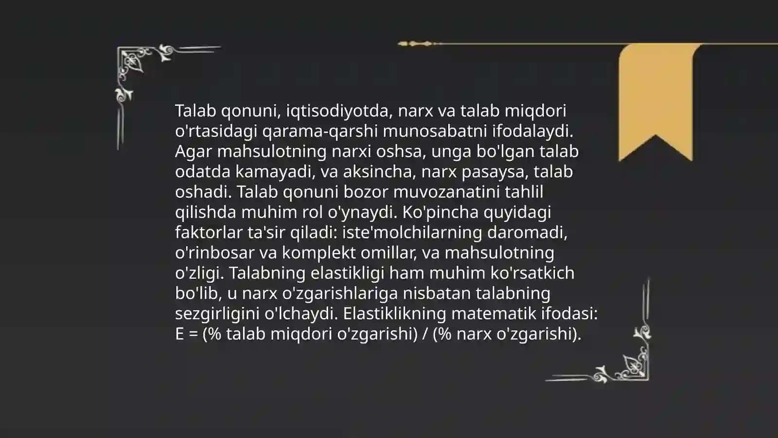 Talab va taklif tahlili 4
