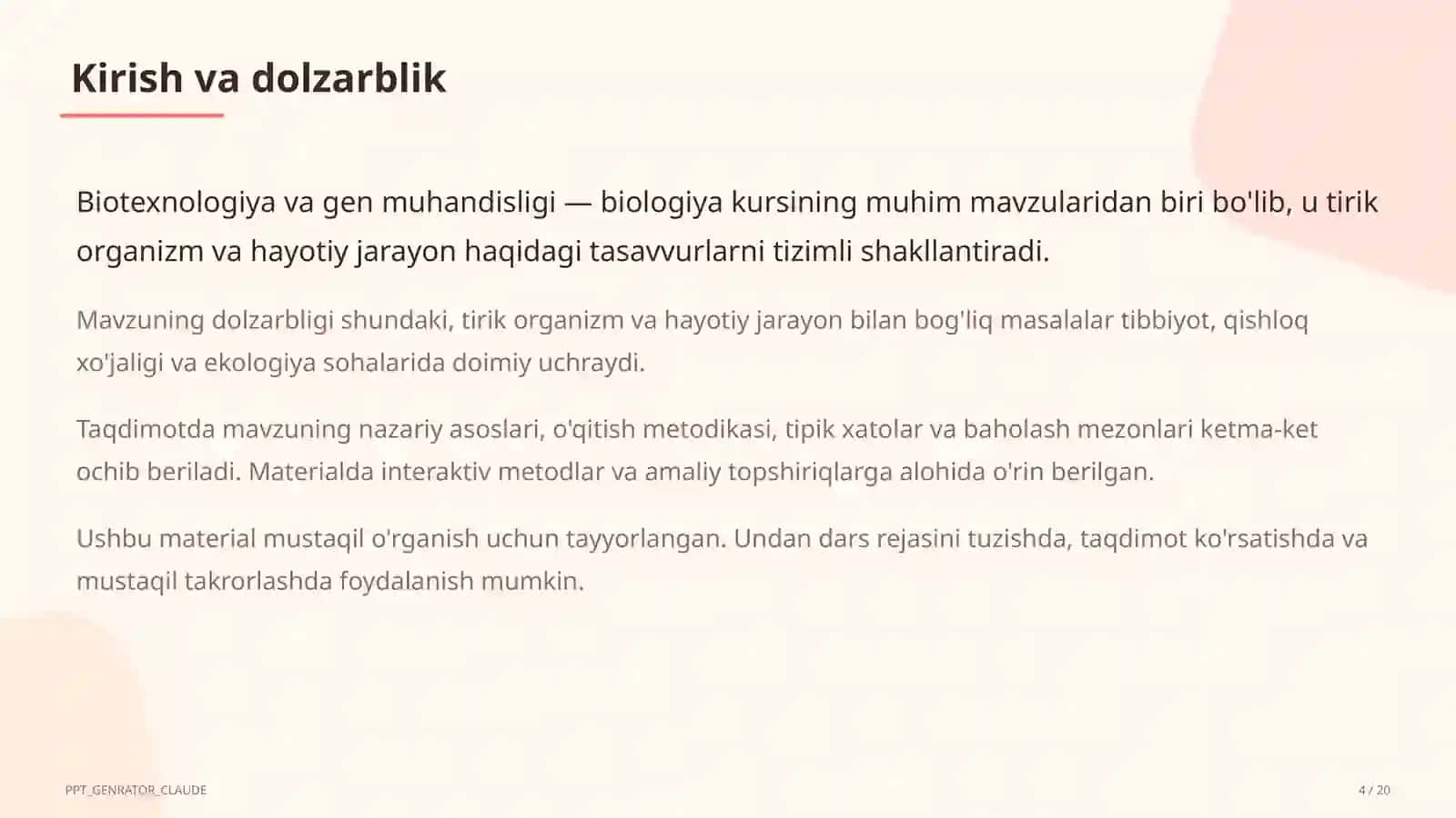 Biotexnologiya va gen muhandisligi (11-sinf) 4