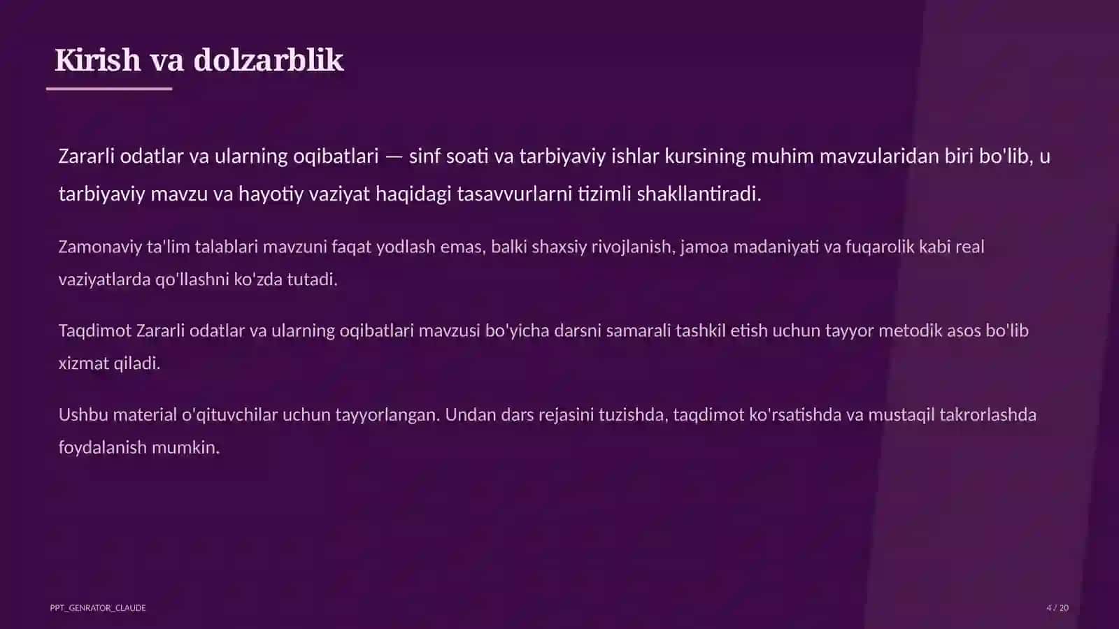 Zararli odatlar va ularning oqibatlari 4