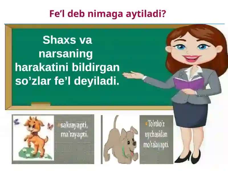 Fe'lsoz turkumini o'rganish 4