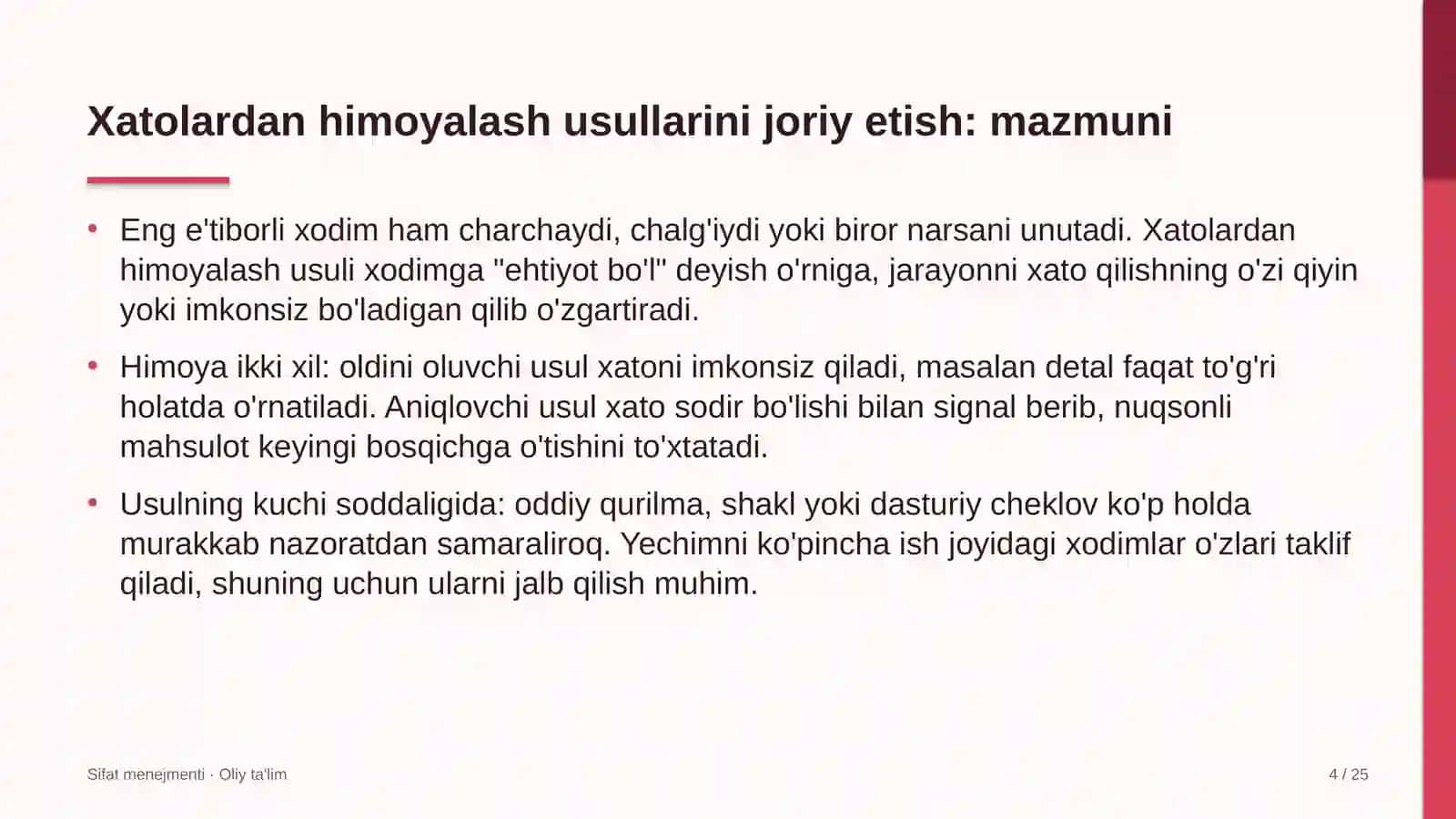 ekspeditorlik kompaniyalarida xatolardan himoyalash usullarini joriy etish 3606 4