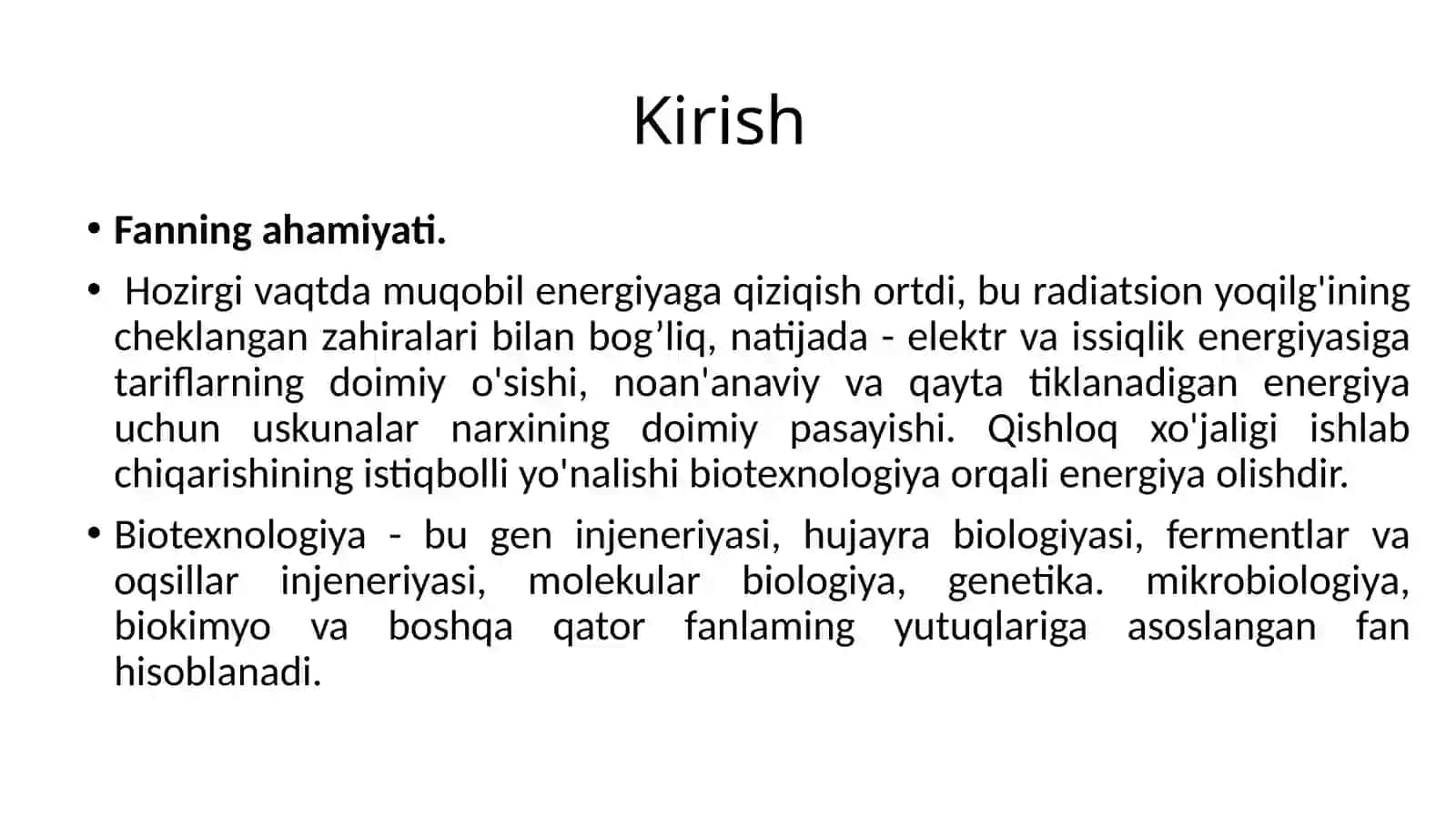 Fanning Maqsadlari va Tushunchalari 4