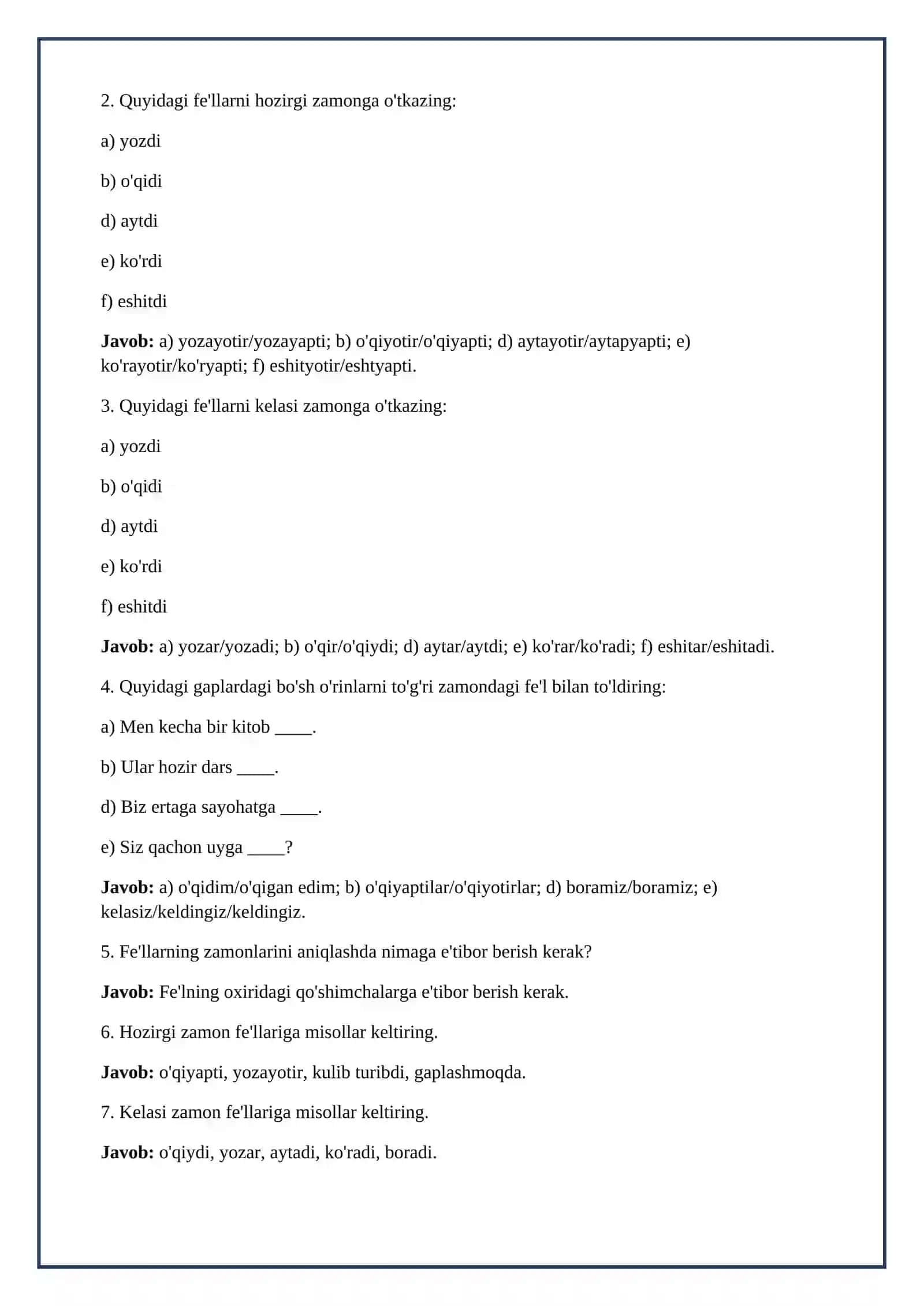 Lesson on Rus tili. 4