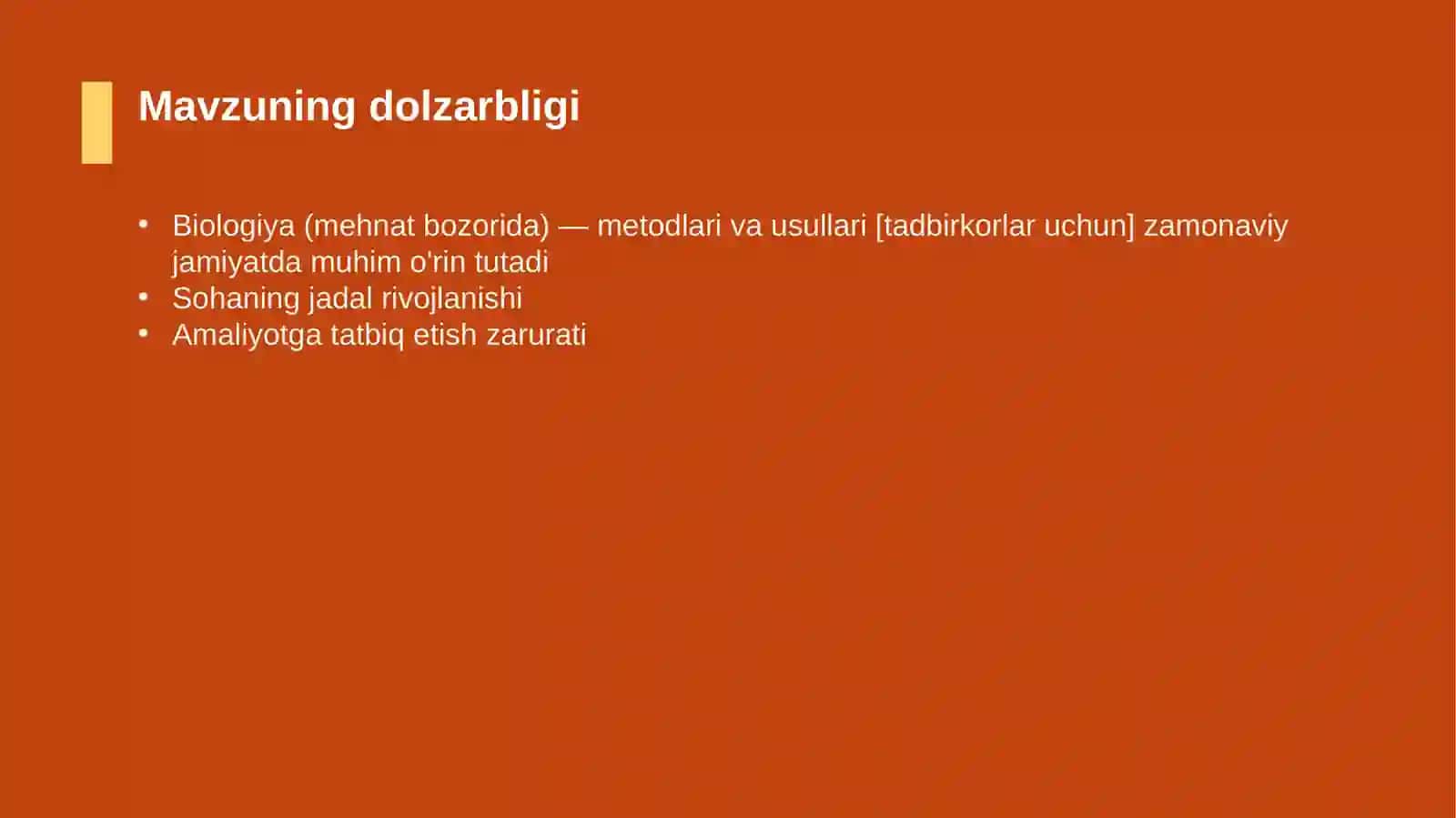 Biologiya (mehnat bozorida) — metodlari va usullari [tadbirkorlar uchun] 4