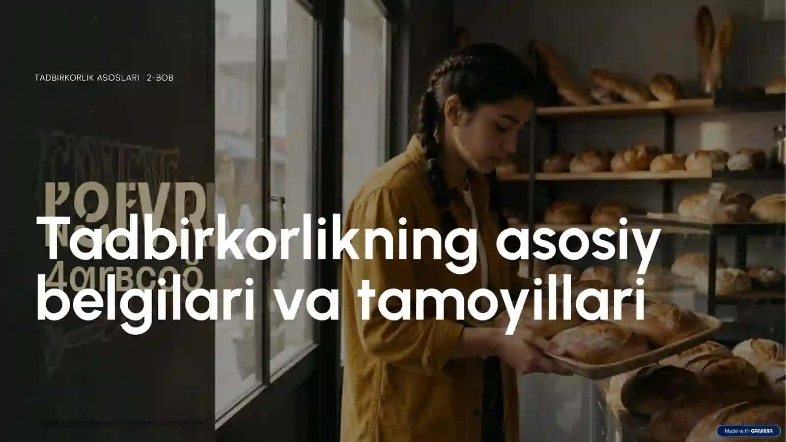 Tadbirkorlikning nazariy asoslari 4