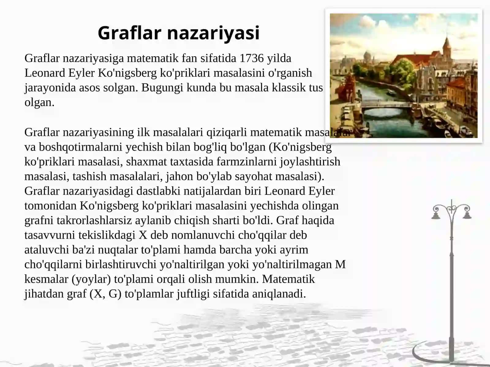 Grafik nazariyasi va Kyonigsberg ko'priklari masalasi 4