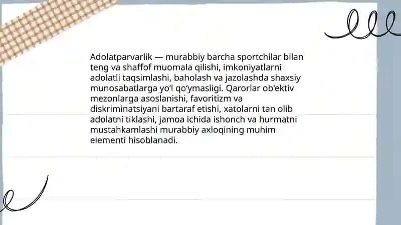 Trener shaxsining axloqiy sifatlari 4