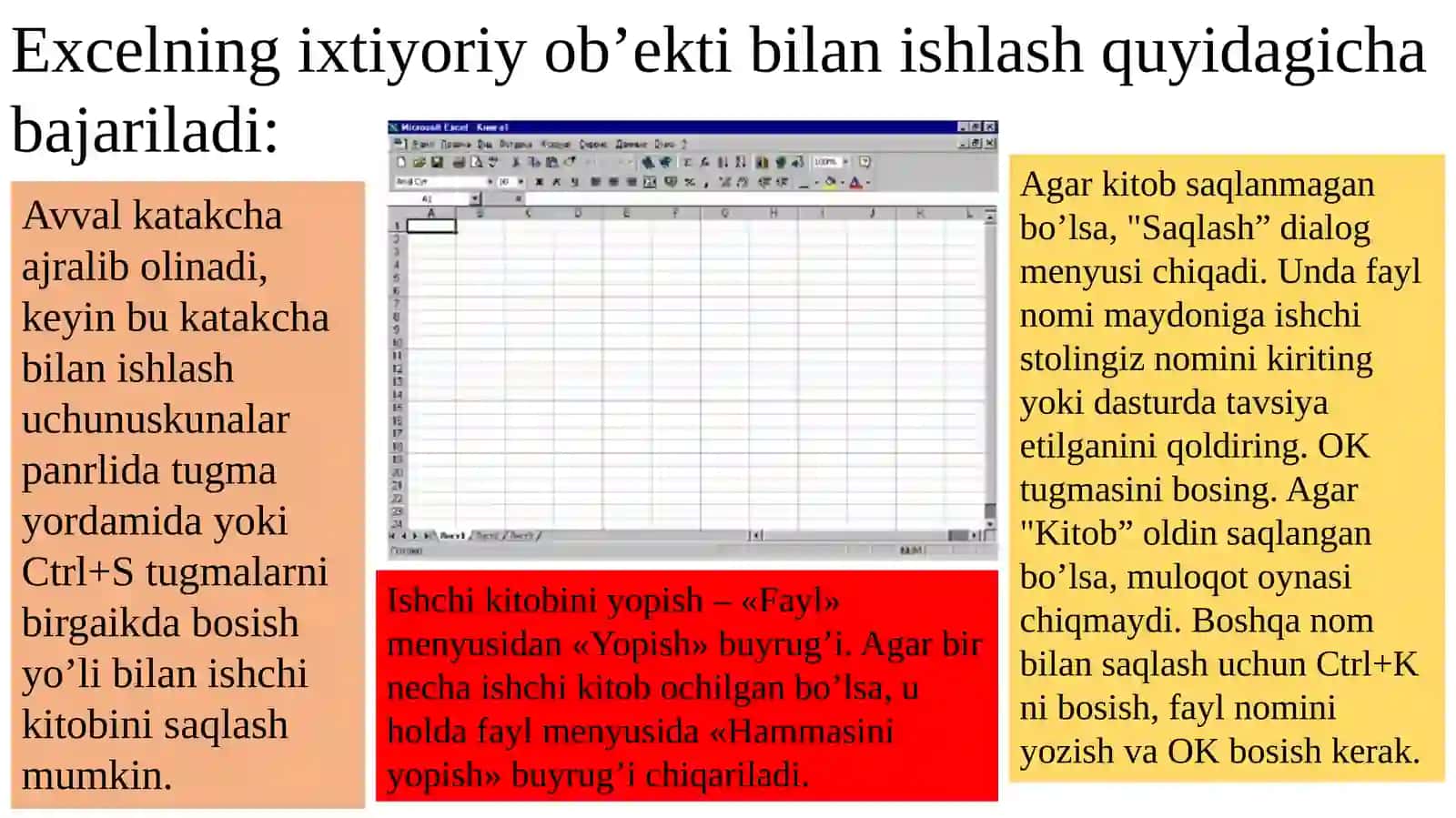 Elektron jadvalning imkoniyatlari 4