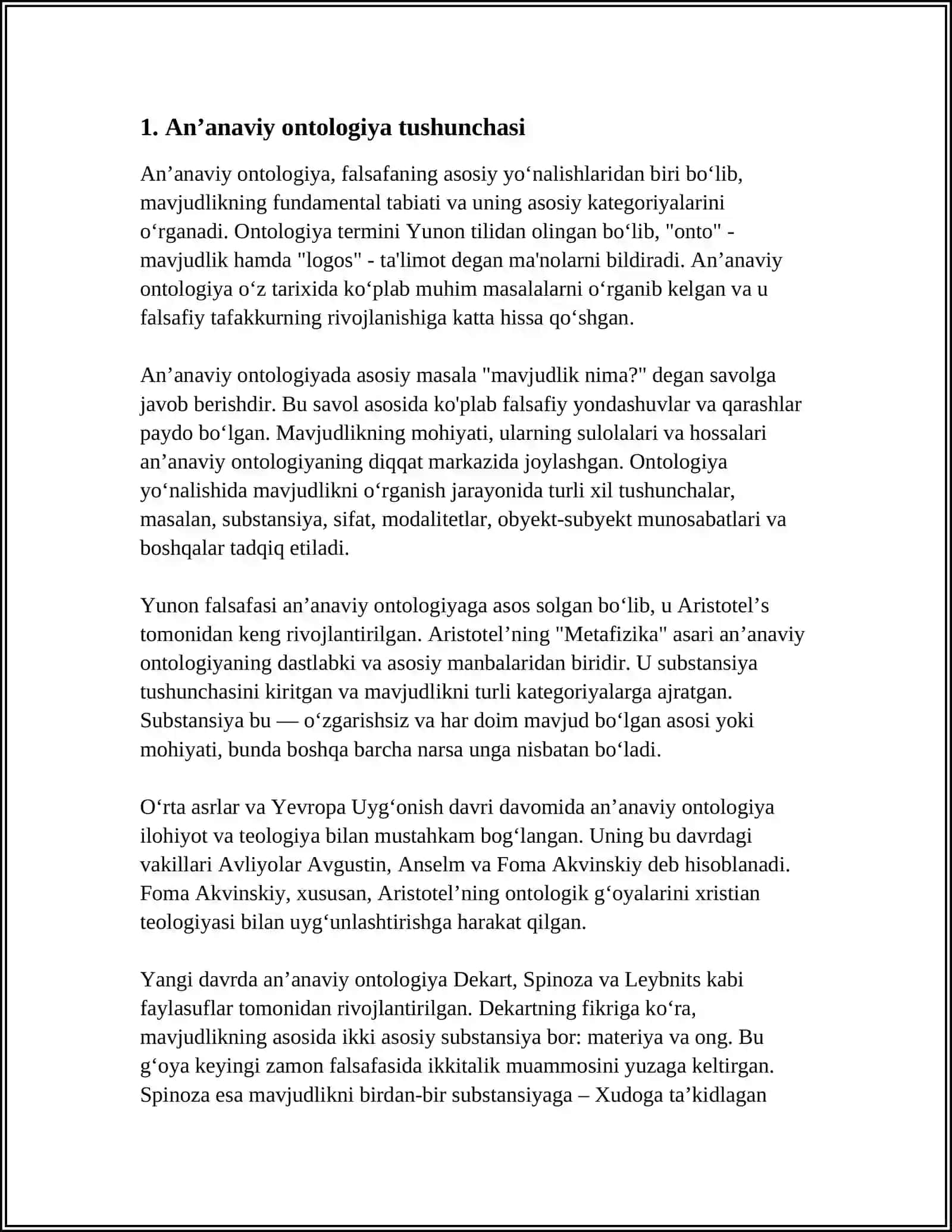 NOKLASSIK ONTOLOGIYANING YÕNALISHLARI VA MOHIYATI 4