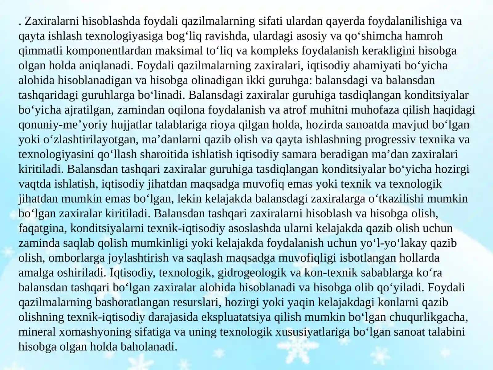 Foydali qazilmalar konlari zaxiralarni hisoblash usullari 4