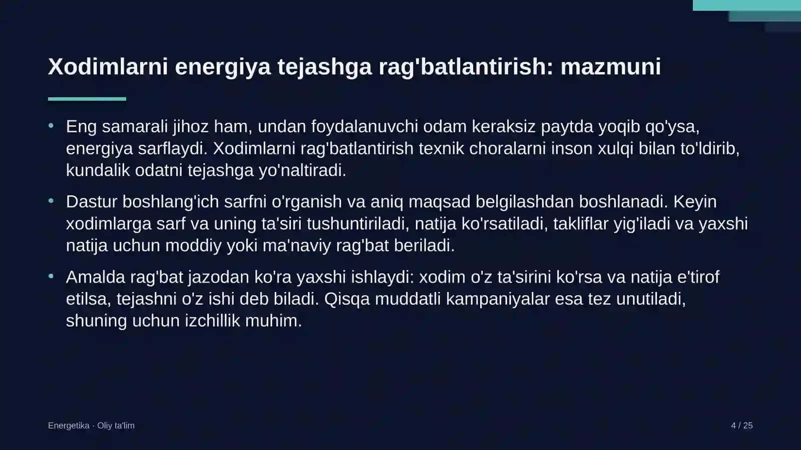 Aeroportlarda xodimlarni energiya tejashga rag'batlantirish 4