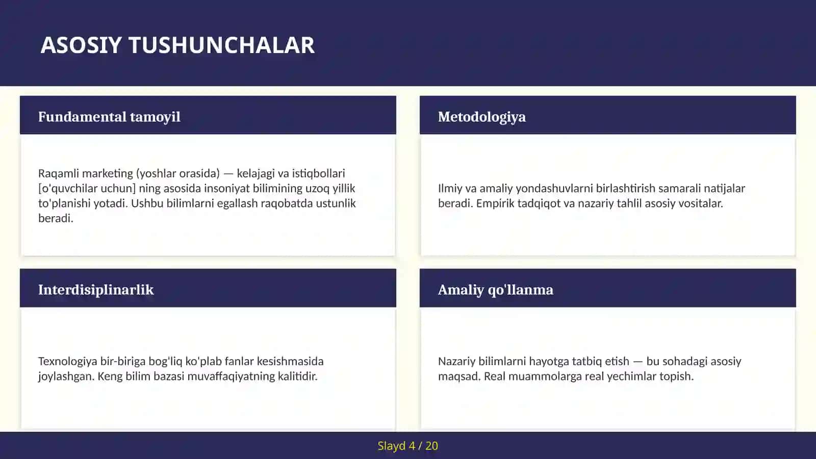 Raqamli marketing (yoshlar orasida) — kelajagi va istiqbollari [o'quvchilar uchun] 4