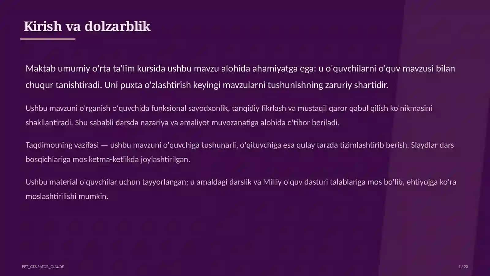 Funksional savodxonlik: matematik, o'qish va tabiiy-ilmiy savodxonlikni har darsda rivojlantirish 4