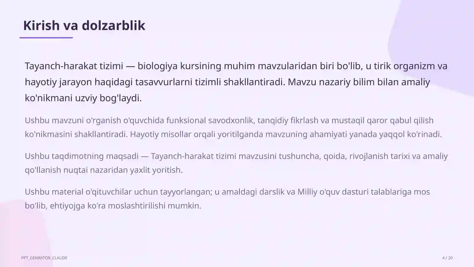 Tayanch-harakat tizimi (8-sinf) 4