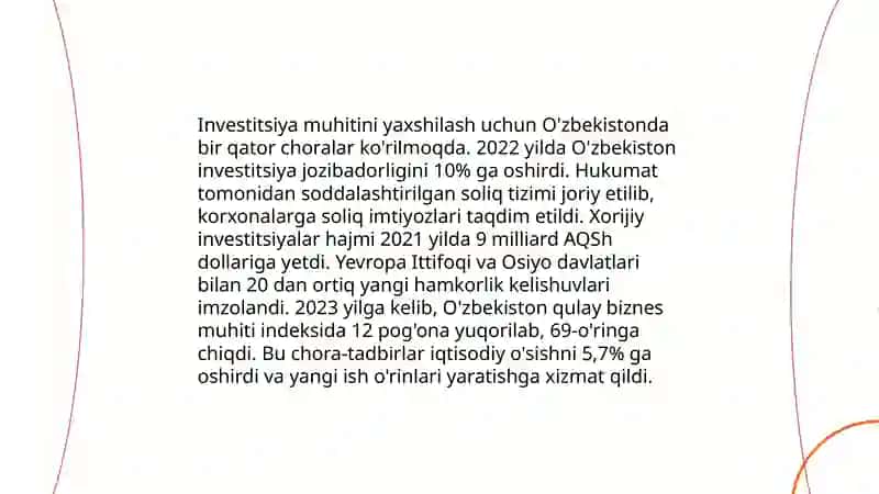 Xorijiy investitsiyalarni jalb qilishni rag‘batlantirish strategiyasini ishlab chiqish 4
