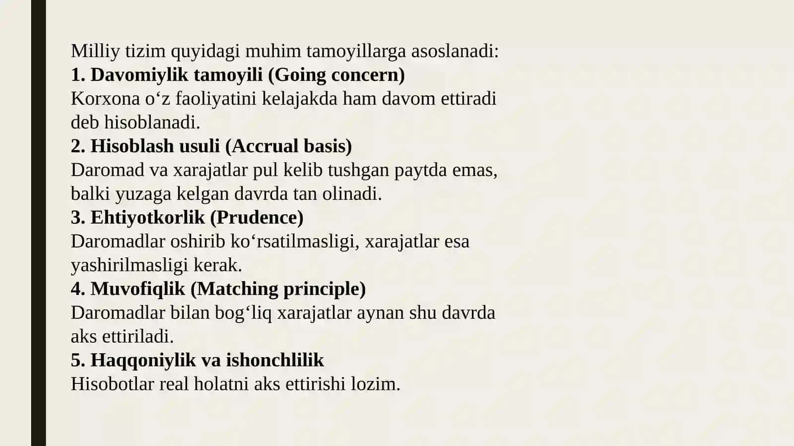 O‘zbekistonda buxgalteriya hisobining milliy konseptual asoslarini xalqaro kontseptsiyalarigamuvofiqlashtirishdagimuammolarvaunitakomillashtirish 4