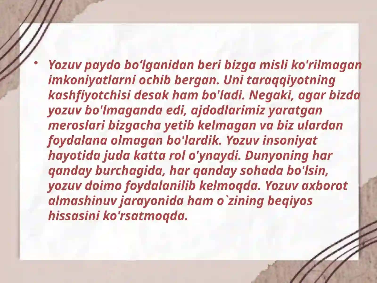 Yozuvlar tarixi 4