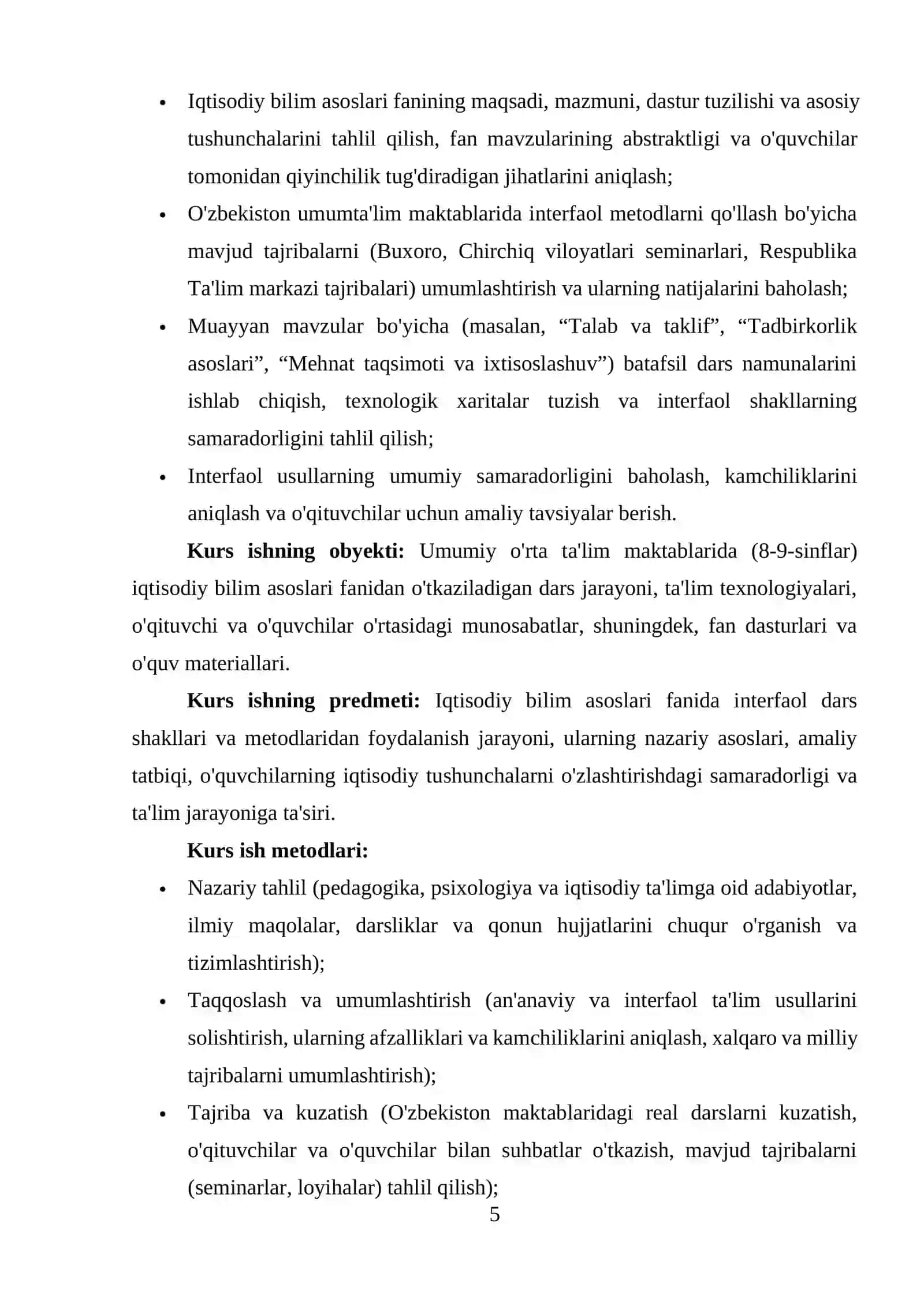 Iqtisodiy bilim asoslari fanida interfaol dars shakllaridan foydalanish 4