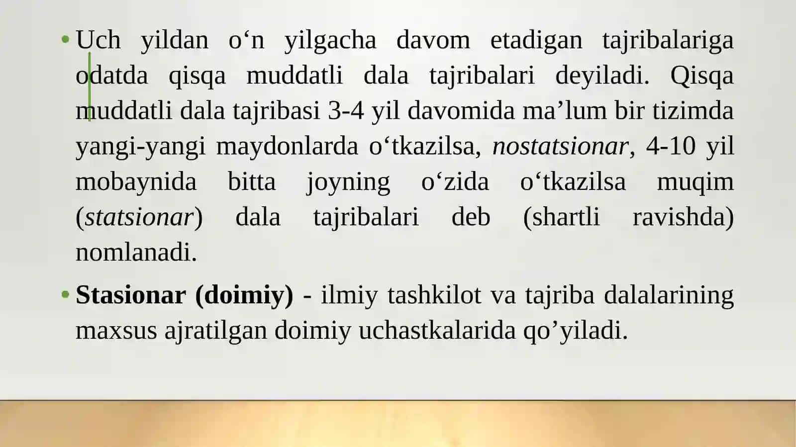 DALA TAJRIBALARINING TURLARI 4
