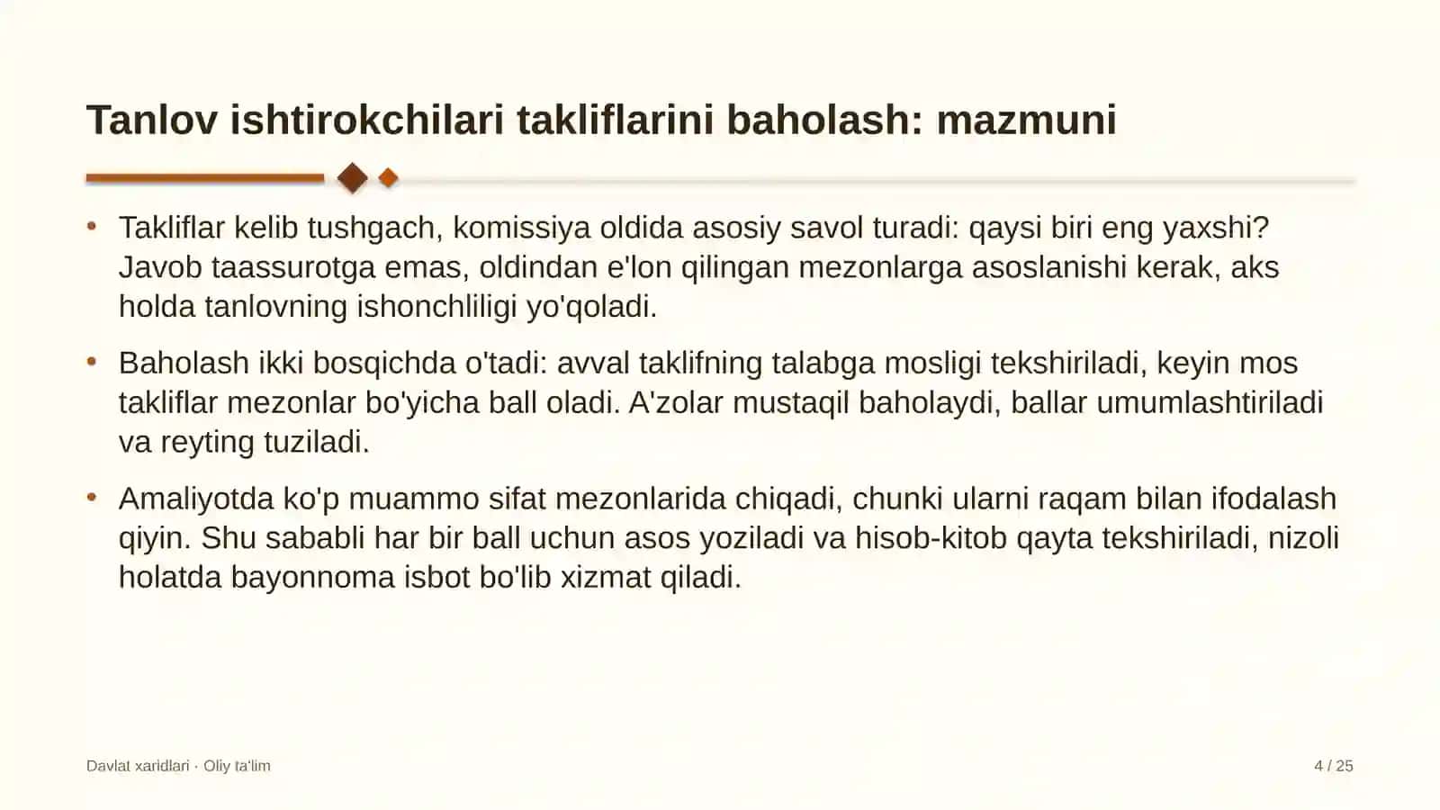 Aqlli shahar loyihalarida tanlov ishtirokchilari takliflarini baholash 4