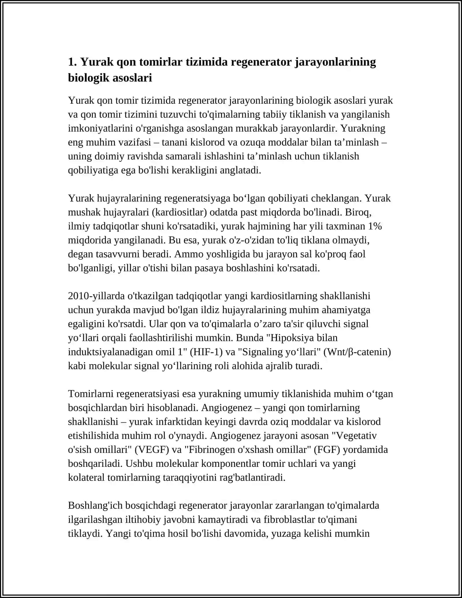 YURAK QON TOMIRLAR TIZIMIDA REGENERATOR VA KOMPENSATOR JARAYONLAR 4