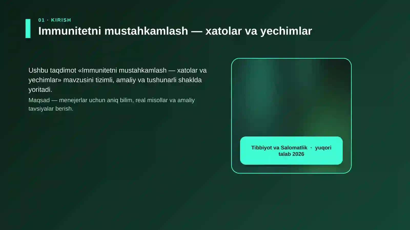 Immunitetni mustahkamlash — xatolar va yechimlar 4