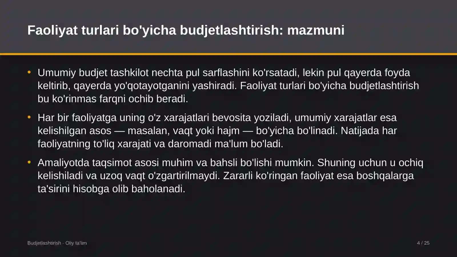 tibbiy turizmda faoliyat turlari bo'yicha budjetlashtirish 9488 4