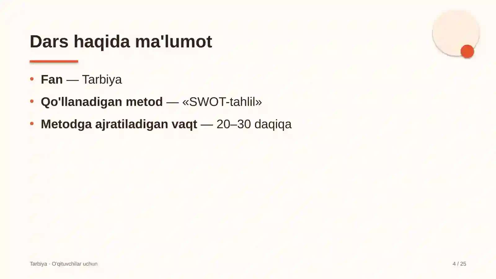 tarbiya darslarida swot tahlil metodidan foydalanish 6086 4