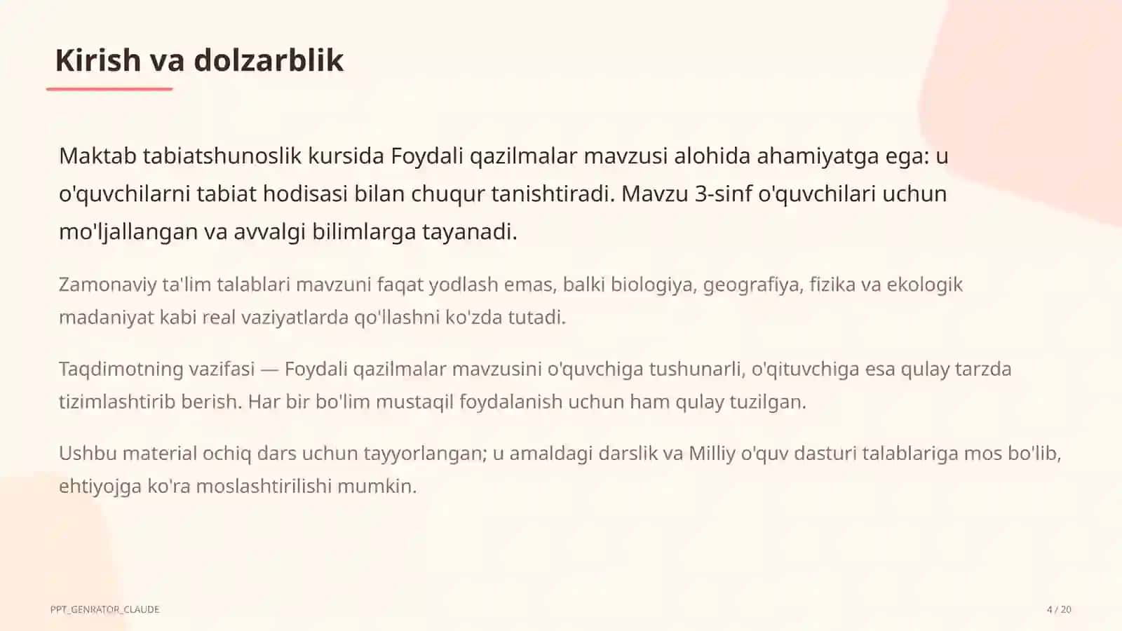 Foydali qazilmalar (3-sinf) 4
