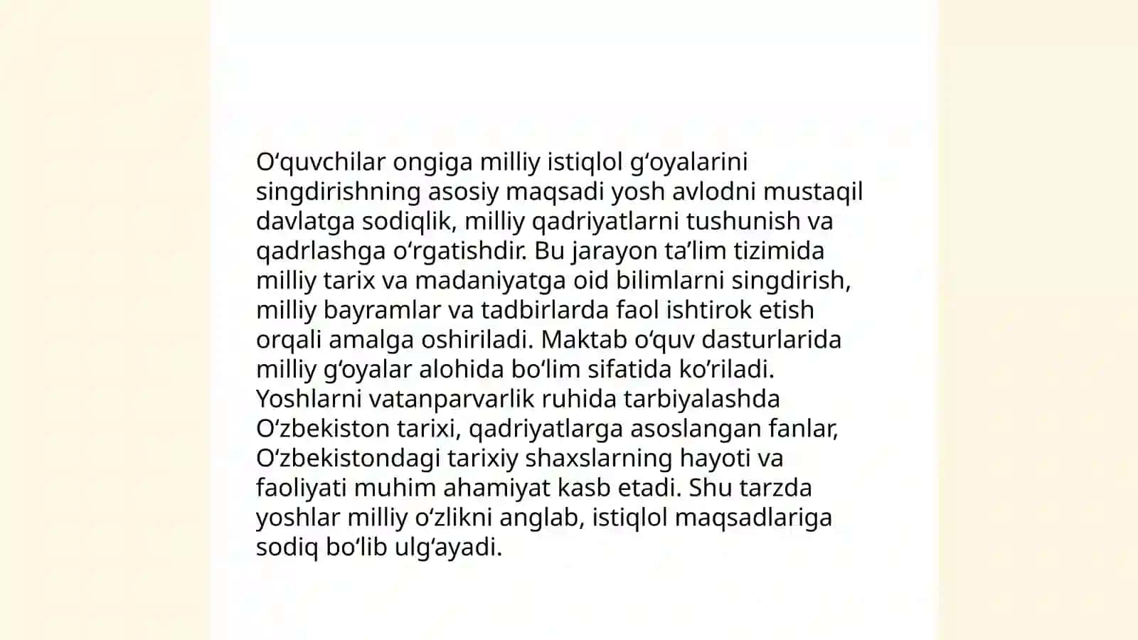 Milliy istiqlol gʻoyalarining mohiyati va ahamiyati 4