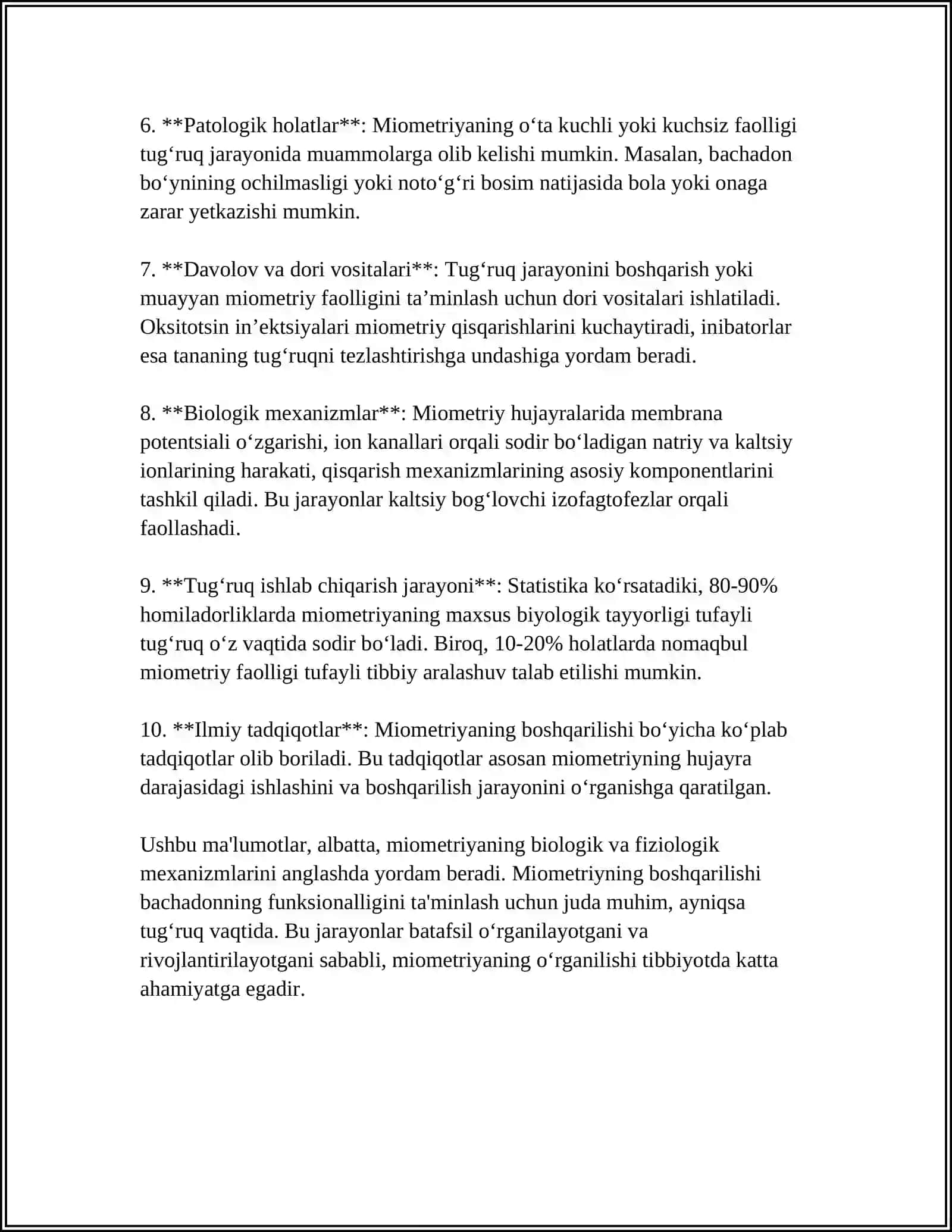 MIYOLEMETRIY QISQARISHNI SUSUAYTIRUVCHI VOSITALAR.TOKOLITKLAR 4
