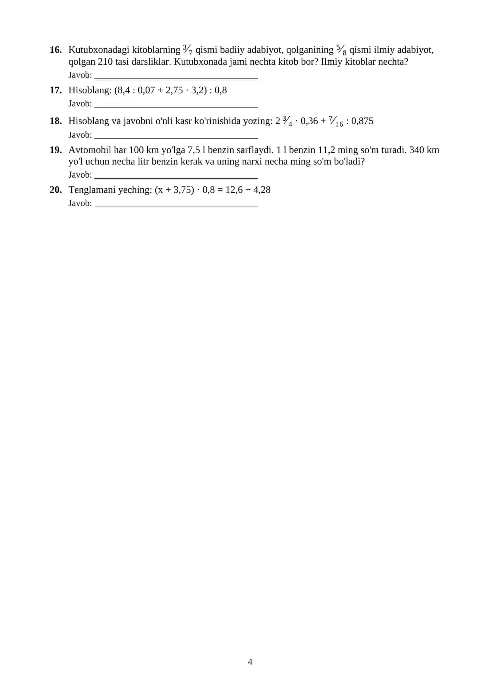 Matematika 4