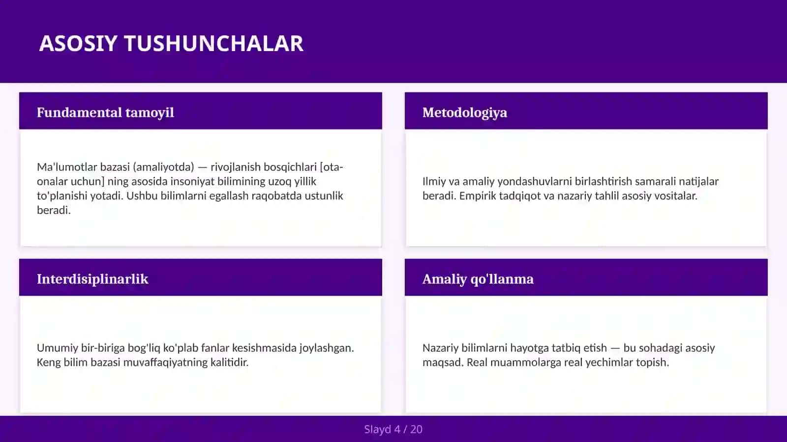 Ma'lumotlar bazasi (amaliyotda) — rivojlanish bosqichlari [ota-onalar uchun] 4