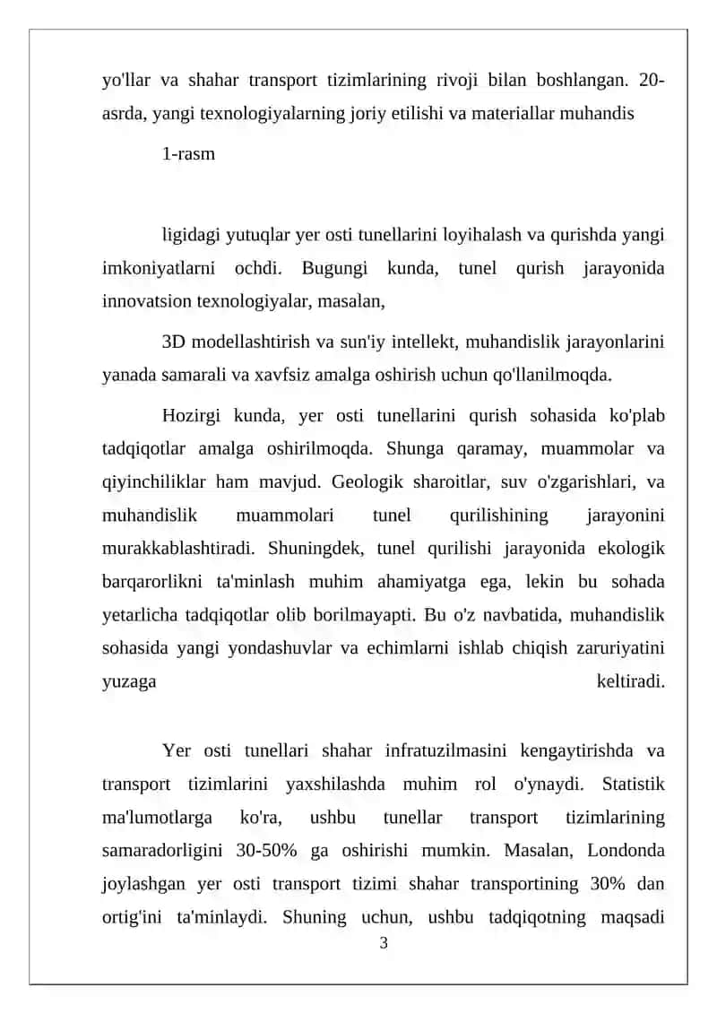 Yer osti tunellari qurilishi haqida 4