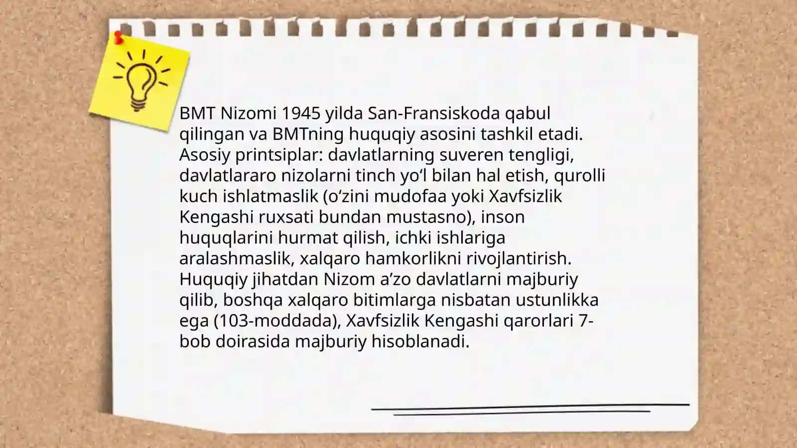 Birlashgan Millatlar Tashkiloti va uning halqaro munosabatlardagi o'rni va ro'li 4