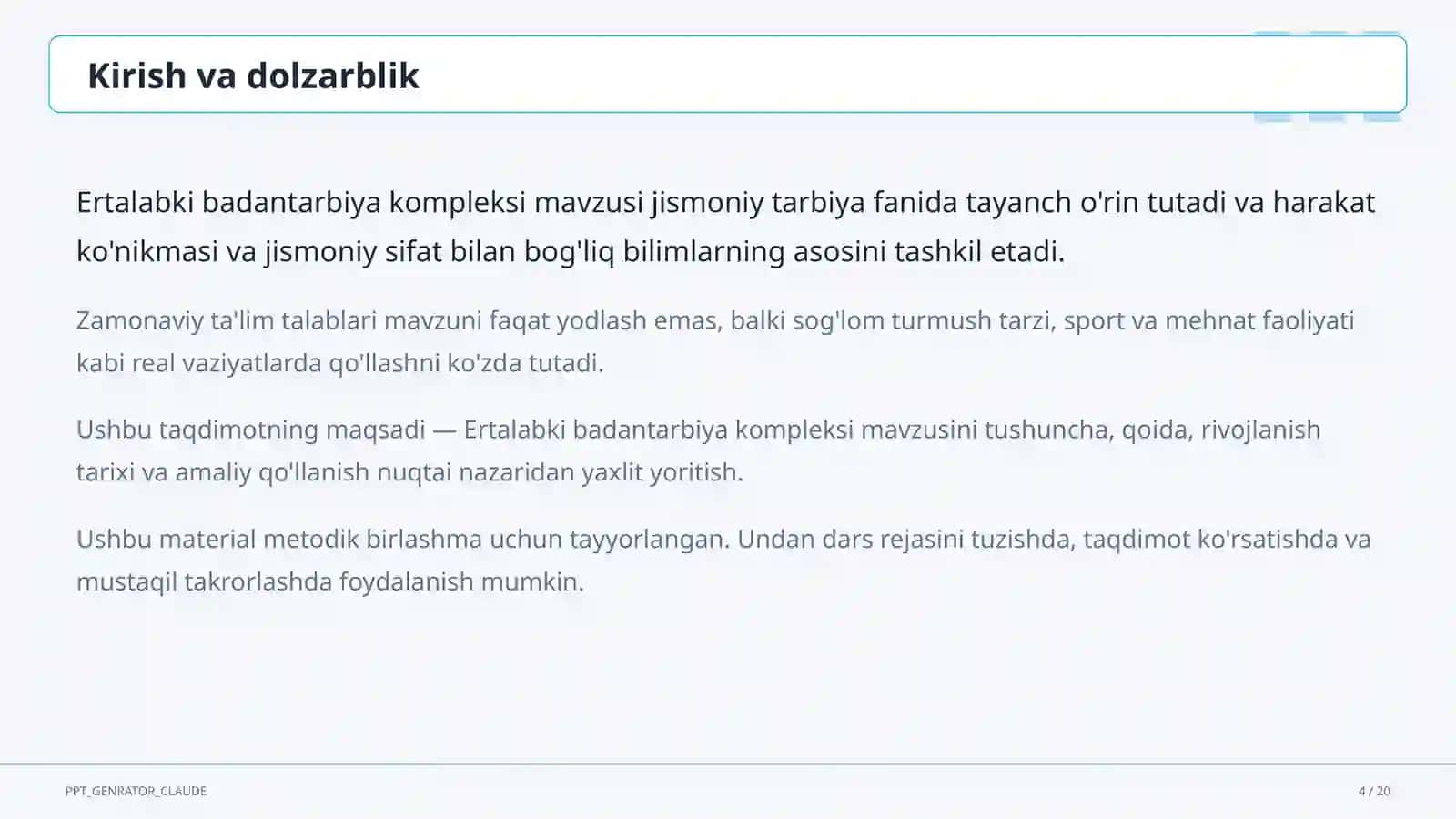 Ertalabki badantarbiya kompleksi (1-sinf) 4
