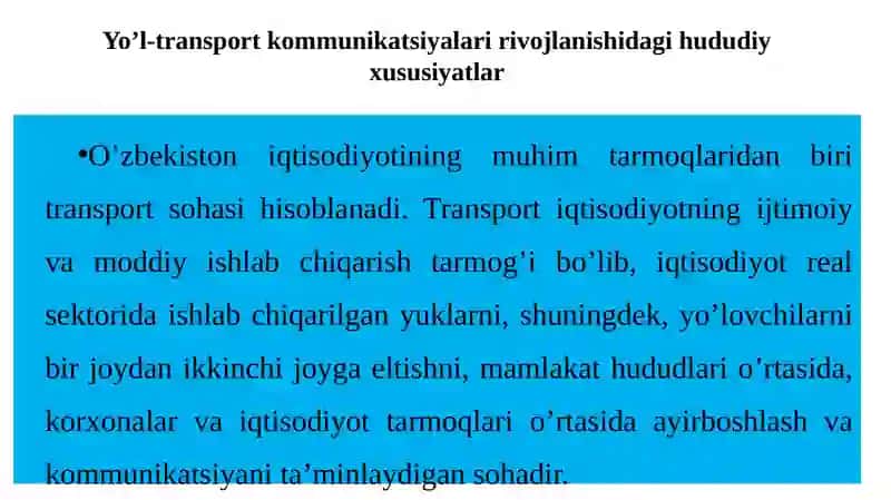 Ishlab chiqarish va axborot kommunikatsiya infratuzilmasi rivojlanishining mintaqaviy xususiyatlari. O‘zbekistonning respublika, mintaqa va mahalliy boshqaruv organlari o‘rtasidagi vakolatlarni taqsimlash mexanizmi 4