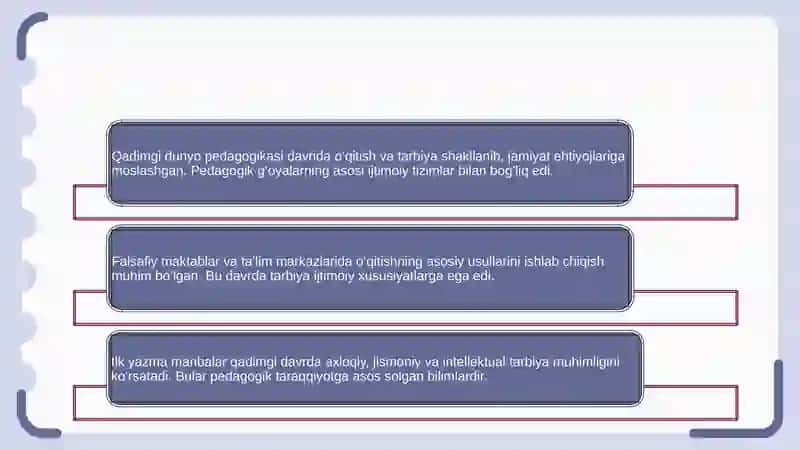 Pedagogik taʼlimot tarixi 4