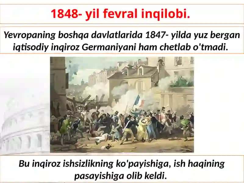 Italiya yangida davr dasturixiy rivojlanishining asosiy voqealarini vajarayonlari 4
