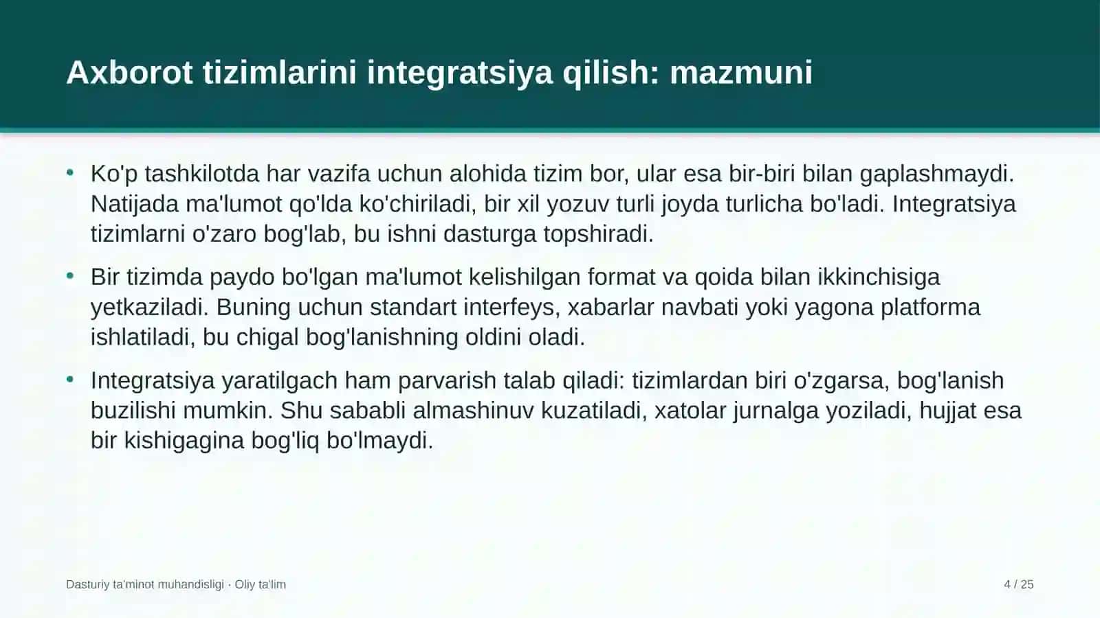 Diagnostika markazlarida axborot tizimlarini integratsiya qilish 4