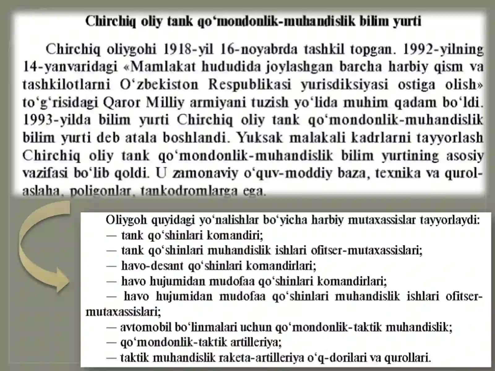 HARBIY O’QUV YURTLARI 4