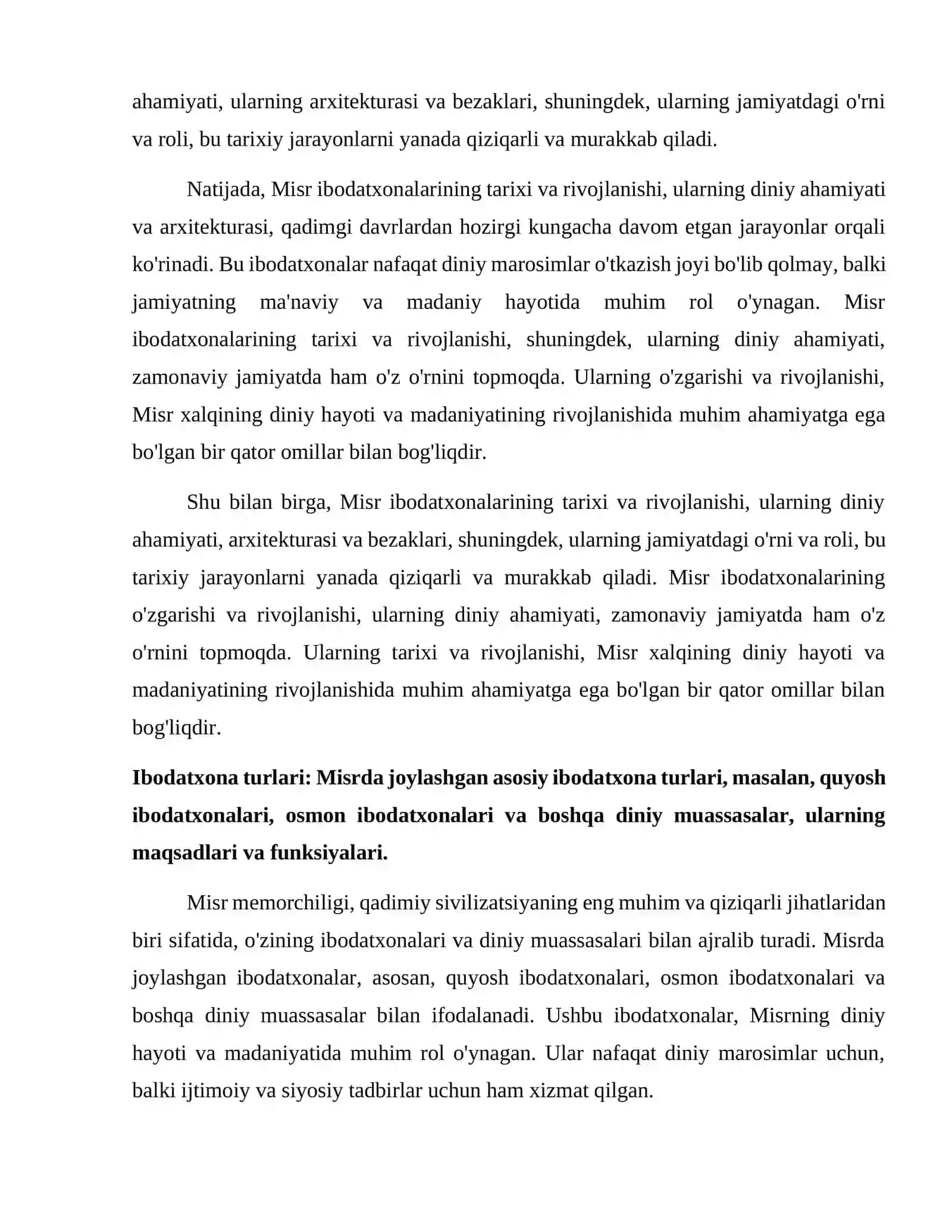 Misr memorchiligidagi ibodatxonalar turlari va shakllari 4