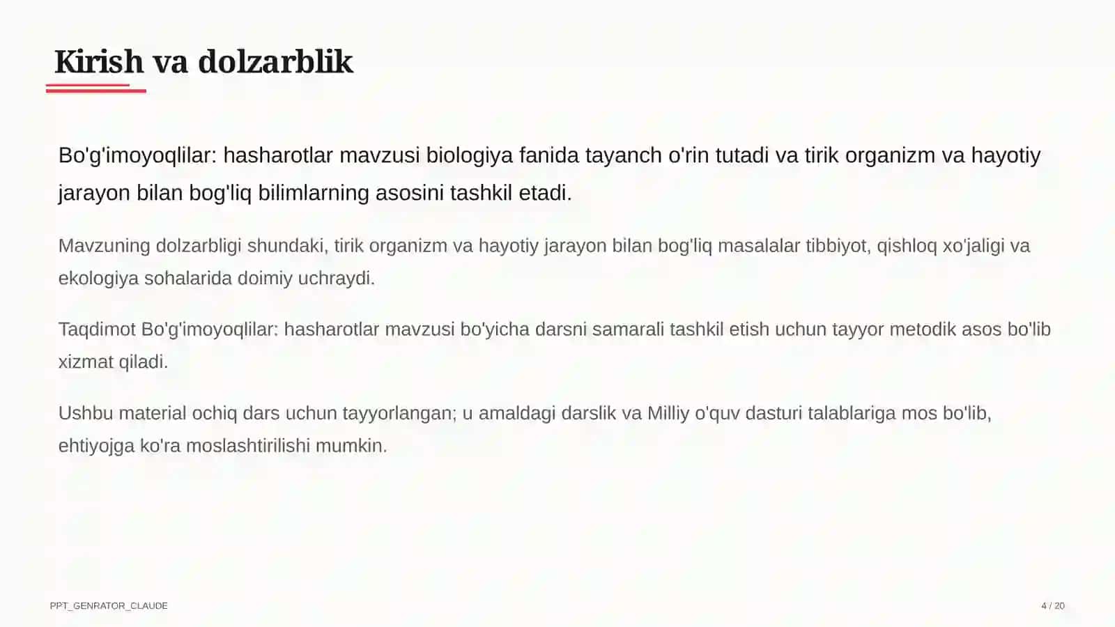 Bo'g'imoyoqlilar: hasharotlar (7-sinf) 4