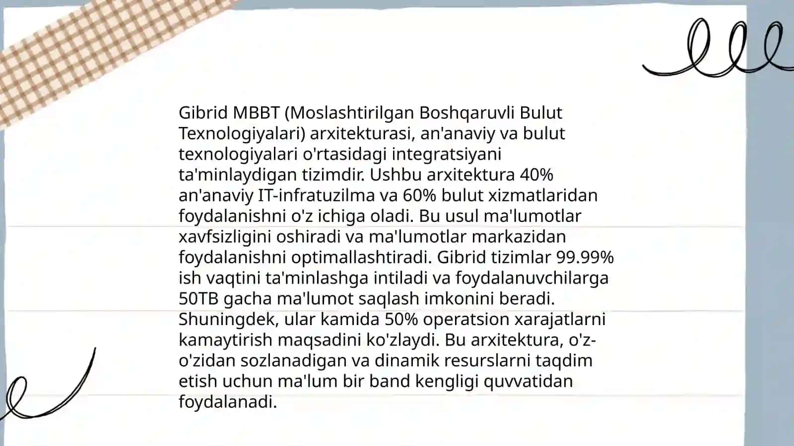 Gibrid ma'lumotlar bazasini yaratuvchi MBBT 4
