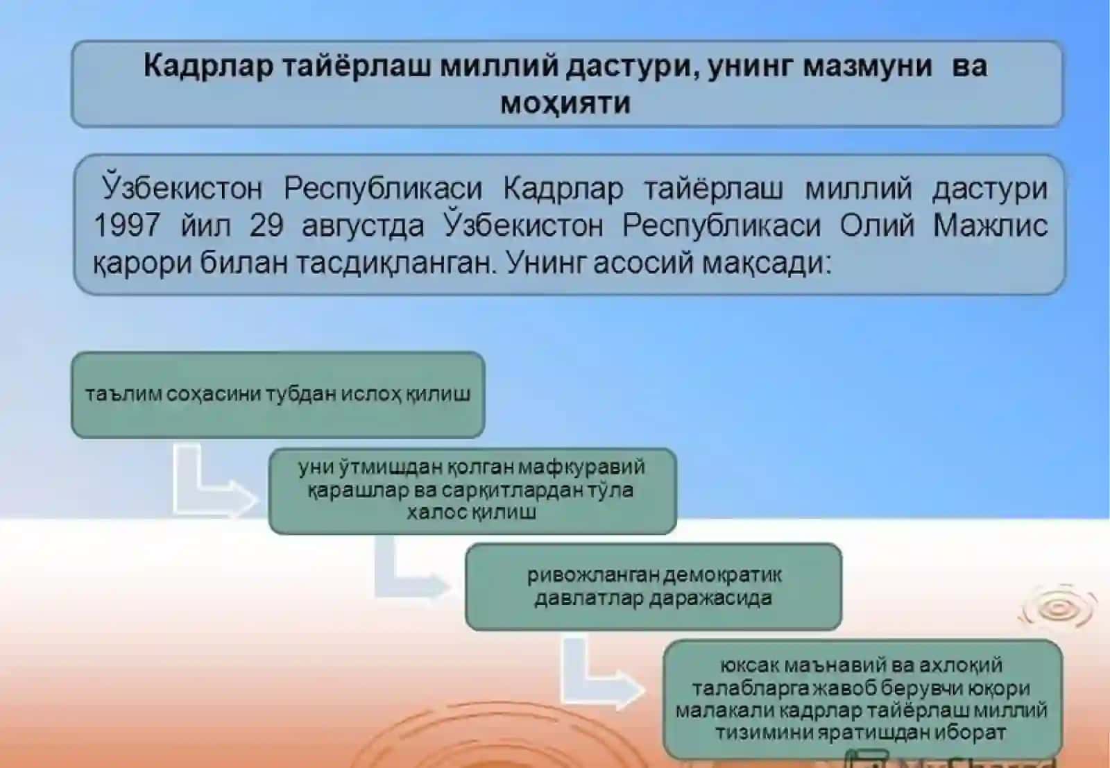Таълим жараёнини бошкариш назариялари 4
